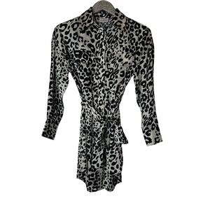 Koko + Mason Black and White Animal Print Leopard Dress
